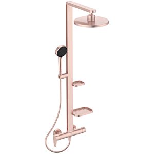 Ideal Standard Alu+ Colonne de douche BD584RO avec mitigeur, 2 tablettes, rosé