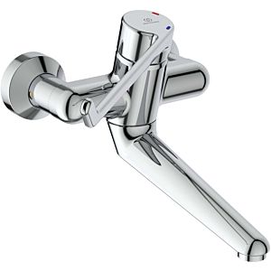 Ideal Standard Wand-Waschtischsicherheitsarmatur  CeraPlus B8225AA chrom, Hebel 23cm, Ausl. 28cm