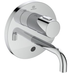 Ideal Standard CeraPlus Fertigmontageset A6148AA Netzbetrieb, Auslauf 150 mm, für Sensor-Wand-Waschtischarmatur, verchromt