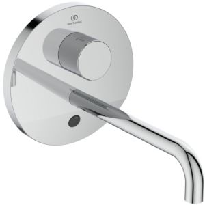 Ideal Standard CeraPlus Fertigmontageset A6153AA Batteriebetrieb, Auslauf 230 mm, für Sensor-Wand-Waschtischarmatur, verchromt