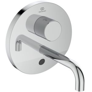 Ideal Standard CeraPlus Fertigmontageset A6149AA Batteriebetrieb, Auslauf 150 mm, für Sensor-Wand-Waschtischarmatur, verchromt