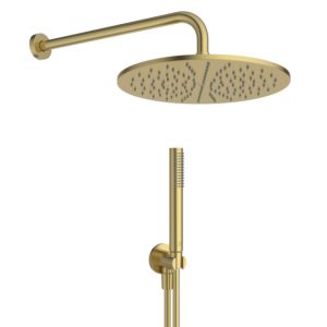 Ideal Standard Idealrain Armaturenpaket BD825A2 Unterputz-Wandanschluss, Stabhandbrause, brushed gold