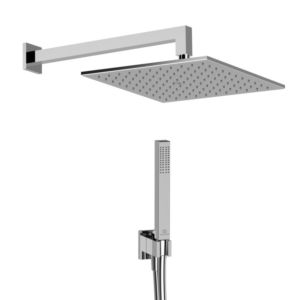 Ideal Standard Idealrain Armaturenpaket BD826AA Regenbrause, Unterputz-Wandanschluss, Brauseschlauch, chrom