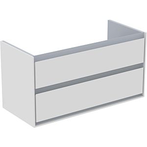 Ideal Standard Connect Air Waschtischunterschrank E0821KN, weiss glänzend/hellgrau matt, 2 Auszüge