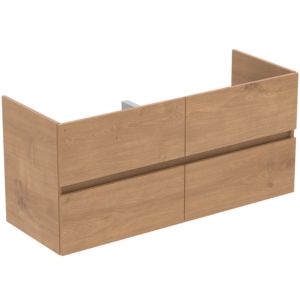 Ideal Standard Eurovit Plus ensemble lavabo pour meuble R0577Y8 Chêne Hamilton, 121,5x45,5x56,5cm, 1 trou pour robinetterie chacun
