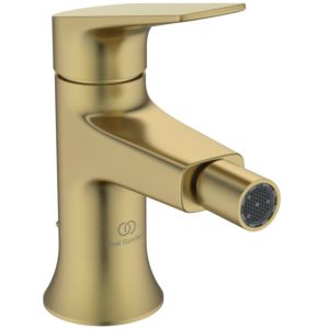 Ideal Standard Mitigeur de bidet La Dolce Vita BD664A2 avec garniture de vidange métallique , saillie 105 mm, or brossé