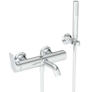 Ideal Standard La Dolce Vita bath mixer BD667AA surface-mounted, with hand shower set, projection 202mm, chrome-plated