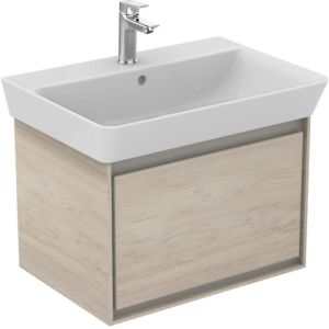 Ideal Standard Connect Air Waschtischunterschrank E0847UK, Pinie hell Dekor/braun matt, 1 Auszug