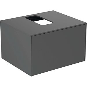 Ideal Standard vasque Conca T3928Y2 avec découpe, coulissant 2000 , 60x50,5x37 cm, centre, laqué anthracite mat