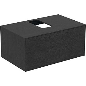 Ideal Standard vasque Conca T3929Y4 avec découpe, coulissant 2000 , 80x50,5x37 cm, centre, placage chêne flammé