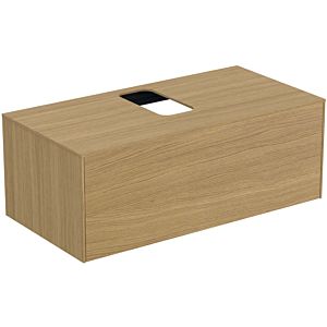 Ideal Standard Conca Waschtisch-Unterschrank T3930Y6 mit Ausschnitt, 1 Auszug, 100x50,5x37 cm, mittig, Eiche hell Furnier