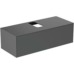 Ideal Standard vasque Conca T3931Y2 avec découpe, coulissant 2000 , 120x50,5x37 cm, centre, laqué anthracite mat