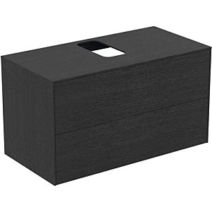 Ideal Standard Conca vanity unit T3942Y4 with cut-out, 2 pull-outs, 100x50.5x55 cm, center, flamed oak veneer