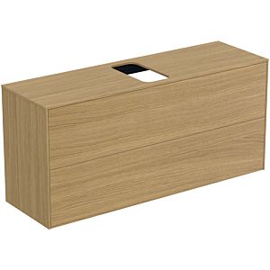 Ideal Standard vasque Conca T3949Y6 avec découpe, 2 tiroirs, 120x37x55 cm, centre, placage Eiche hell