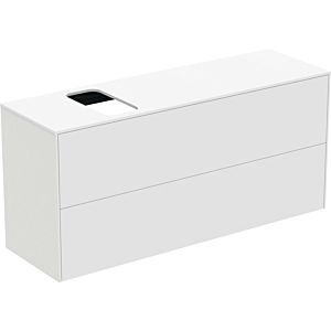 Ideal Standard Conca vanity unit T3950Y1 with cutout, 2 pull-outs, 120x37x55 cm, right / left, matt white lacquered