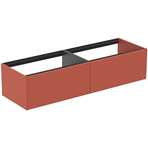 Ideal Standard vasque Conca T3984Y3 sans plan vasque, 2 tiroirs, 160x 50,5x36 cm, laqué mat Sunset