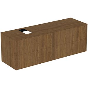 Ideal Standard Conca vanity unit T3989Y5 with cutout, 4 pull-outs, 160x50.5x55 cm right / left, dark walnut veneer