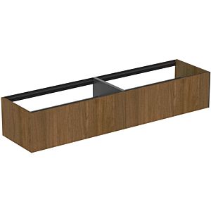 Ideal Standard vasque Conca T3987Y5 sans plan vasque, 2 tiroirs, 200x50,5x36 cm, placage noyer foncé