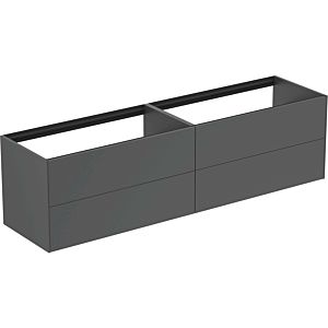 Ideal Standard Conca vanity unit T3993Y2 without vanity top, 4 pull-outs, 200x50.5x54 cm, matt anthracite lacquered