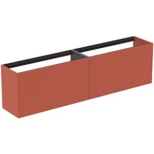 Ideal Standard Conca Waschtisch-Unterschrank T3999Y3 ohne Waschtischplatte, 2 Auszüge, 200 x 37 x 54 cm, Sunset matt lackiert