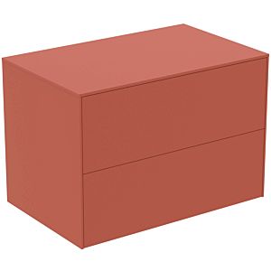Ideal Standard Conca Waschtisch-Unterschrank T4322Y3 ohne Ausschnitt, 2 Auszüge, 80x50,5x55 cm, Sunset matt lackiert