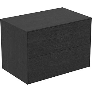 Ideal Standard Conca Waschtisch-Unterschrank T4322Y4 ohne Ausschnitt, 2 Auszüge, 80x50,5x55 cm, Eiche geflammt Furnier