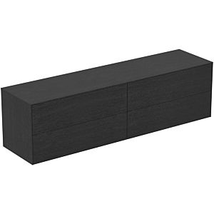 Ideal Standard Conca Waschtisch-Unterschrank T4326Y4 ohne Ausschnitt, 4 Auszüge, 200x50,5x55 cm, Eiche geflammt Furnier