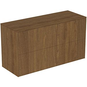 Ideal Standard vasque Conca T4329Y5 sans découpe, 2 tiroirs, 100x37x55 cm, placage noyer foncé