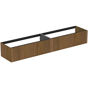 Ideal Standard Conca Waschtisch-Unterschrank T4333Y5 240x50,5x36cm, ohne Waschtisch-Platte, 2 Auszüge, Walnuss dunkel Furnier