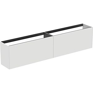 Ideal Standard vasque Conca T4339Y1 240x37x54cm, sans plan vasque, 2 tiroirs, laqué blanc mat