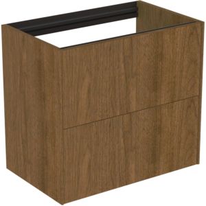 Ideal Standard vasque Conca T4354Y5 sans plan vasque, 2 tiroirs, 60x37x54 cm, placage noyer foncé