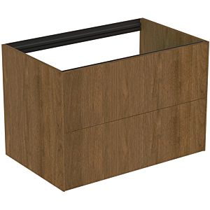 Ideal Standard Conca vanity unit T4356Y5 without vanity top, 2 pull-outs, 80x50.5x54 cm, dark walnut veneer