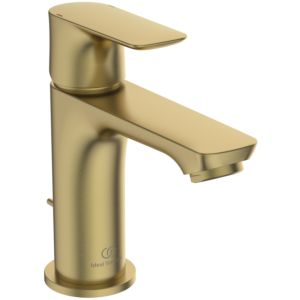 Ideal Standard Connect Air Waschtischarmatur A7007A2 5 l/min, Ausladung 107mm, mit Ablaufgarnitur, brushed gold