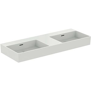Ideal Standard Extra double vasque R0561MA sans trou pour robinetterie, avec trop-plein, sol, blanc avec Ideal Plus