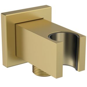 Ideal Standard Idealrain Atelier Wandanschlussbogen BC771A2 mit Brausehalter, UP G1/2, eckig, Brushed Gold