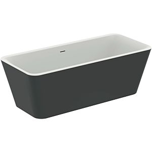 Ideal Standard Tonic II Körperform-Badewanne K8725V3 freistehend, Ab- Überlaufgarnitur, mit Ablaufgarnitur, schwarz