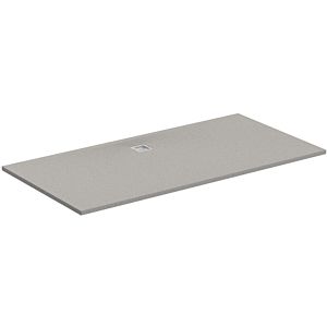 Ideal Standard Ultra Flat S rectangular shower tray K8327FS central drain, 200 x 100 x 3 cm, quartz grey