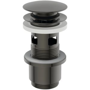 Robinet push-open Ideal Standard E1482A5 pour lavabo avec trop-plein, gris magnétique