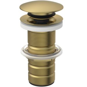 Ideal Standard Push-Open-Ventil E1483A2 für Waschtische ohne Überlauf, Brushed Gold