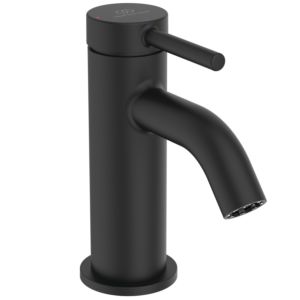 Ideal Standard Ceraline Nuovo Waschtischarmatur BD958XG Ausldung 90 mm, mit Push-Open Ventil, Silk Black
