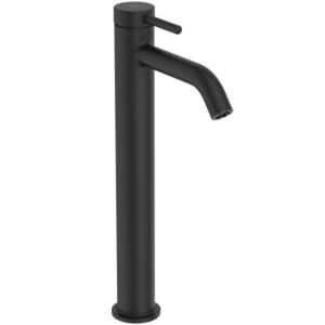 Ideal Standard Ceraline Nuovo mitigeur lavabo BD960XG projection 135 mm, base verticale avec valve push-open Soie Noir
