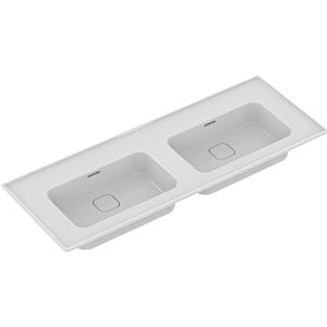 Ideal Standard Strada II Möbeldoppelwaschtisch T3636MA 1240 x 180 x 460 mm, ohne Hahnloch, weiß mit Ideal Plus
