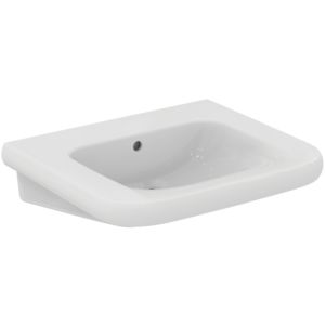 Ideal Standard Contour 21+ lavabo E3623HY sans trou pour robinetterie, avec trop-plein, 650x555x175 mm, blanc SmartGuard+