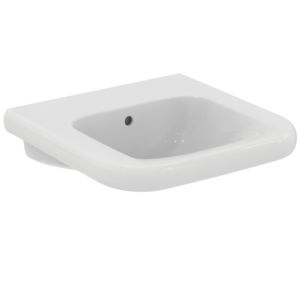 Ideal Standard Contour 21+ lavabo E3614HY sans trou pour robinetterie, avec trop-plein, 545x550x195 mm, blanc, SmartGuard+