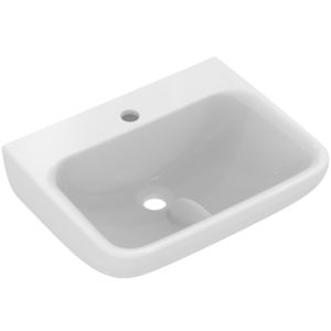 Ideal Standard Contour 21 E1603HY avec ailette, avec trou pour robinet, sans trop-plein, 50 x 40 cm, blanc avec SmartGuard