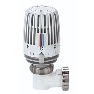 Heimeier Thermostatkopf WK 730000500 weiss, Winkelfrom, eingebauter Fühler, RAL9016