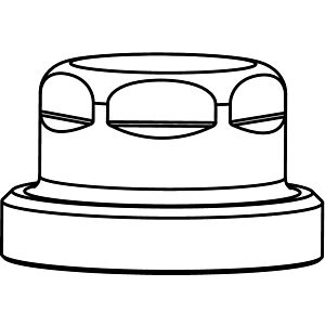 Heimeier sealing cap 0321-03.025 for Regulux N, Vekulux, EZ Valves , gunmetal nickel-plated