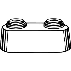 Heimeier Doppelrosette 0520-00.093 Kunststoff weiß, mittig teilbar