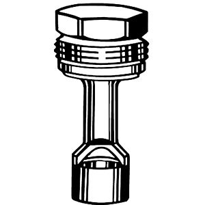 Heimeier special upper part 4300-02.002 single-pipe manual regulating valve, universal design