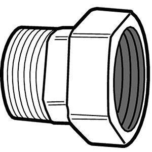 Heimeier Radiators connection 50721915 R 2000 / 2xM 34, AMETAL, nickel-plated, without lance